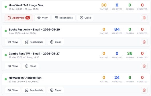 Schedule — and it posts itself