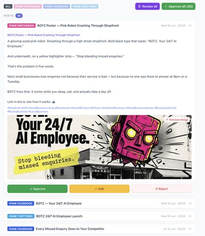 Review and approve